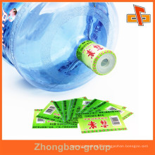 wholesale pvc shrink label for 5gal bottle cap seal packaging